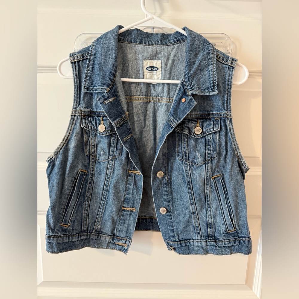 Old Navy Blue Denim Vest